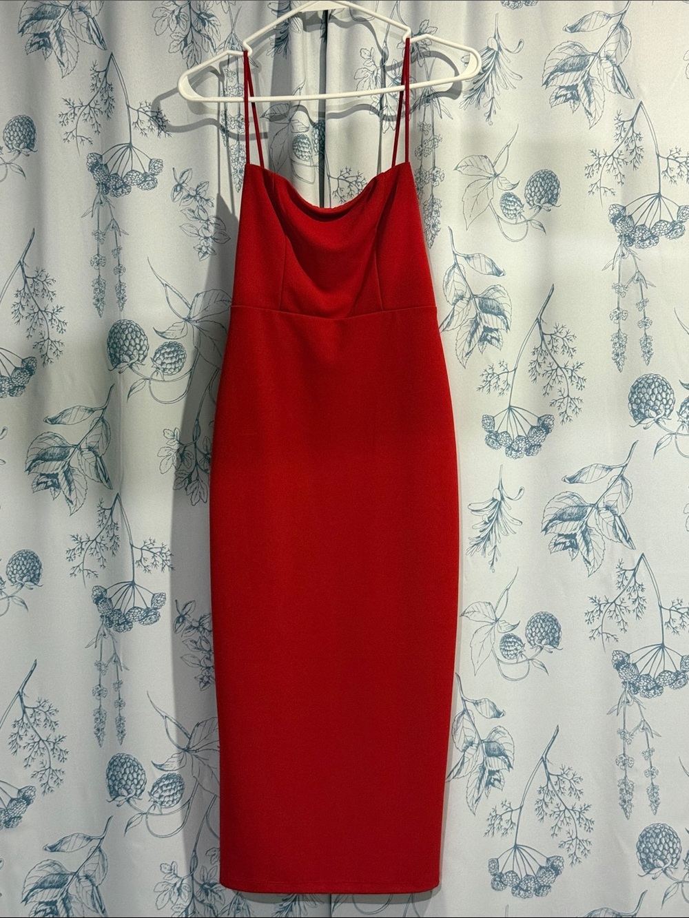 Hello Molly Red Backless Strappy Midi Dress